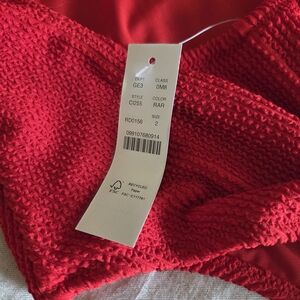 J. Crew Red Crinkle One Piece
